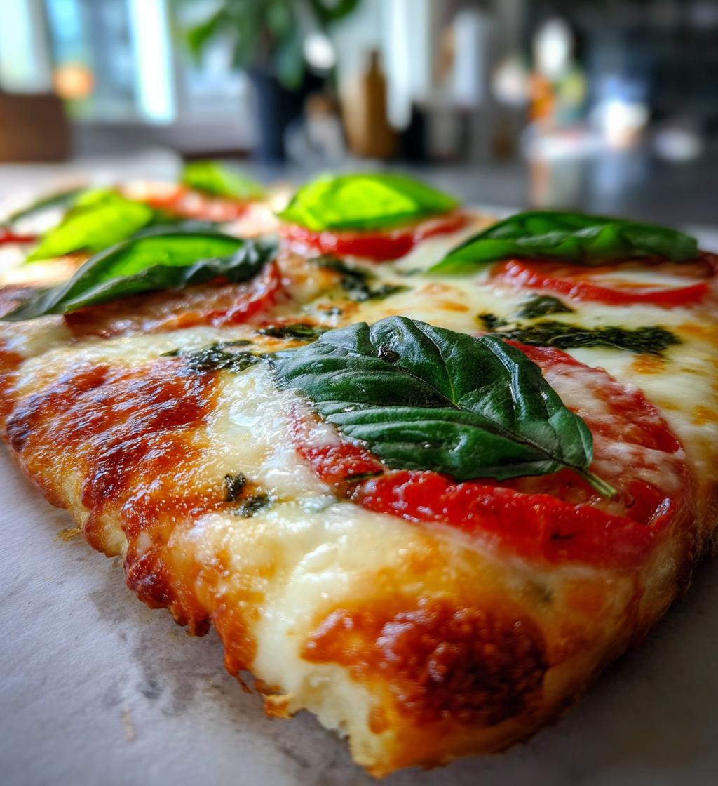 flatbread pizza margherita - detail 1