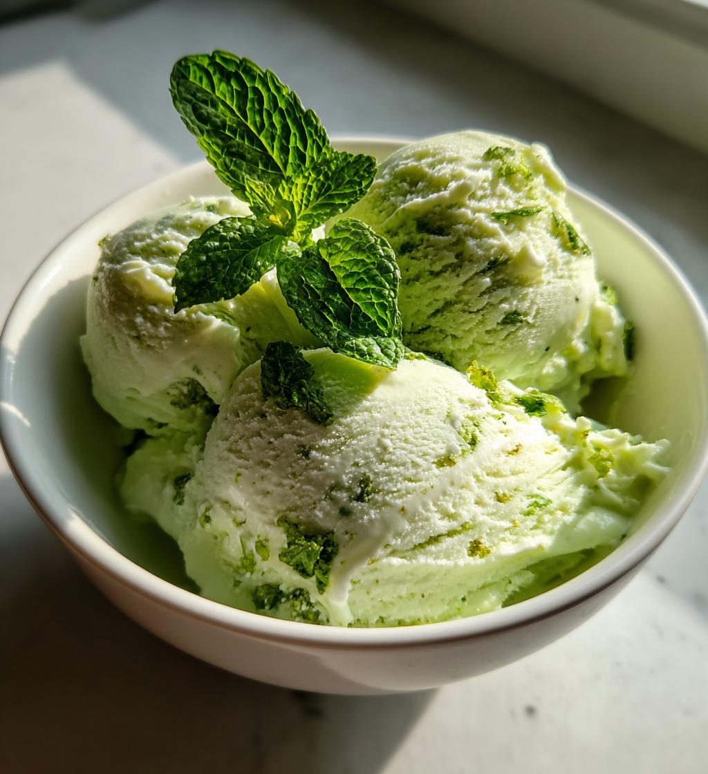 fresh mint ice cream