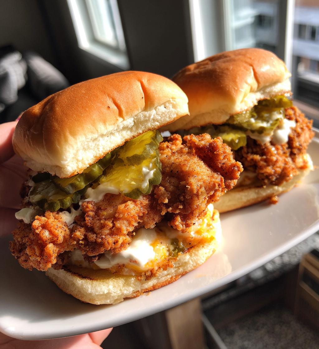 fried chicken sliders - detail 1