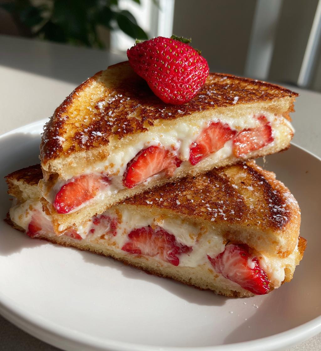 fried strawberry cheesecake sandwiches
