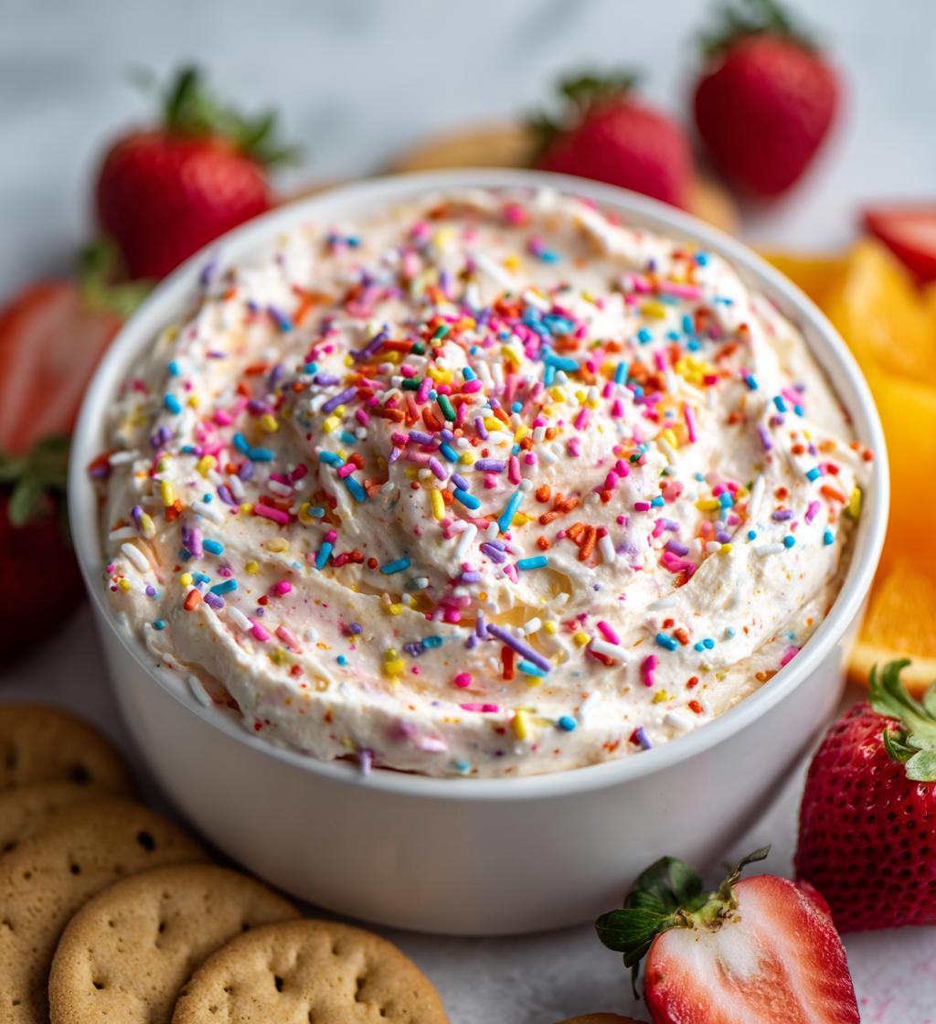 funfetti cake dip - detail 1