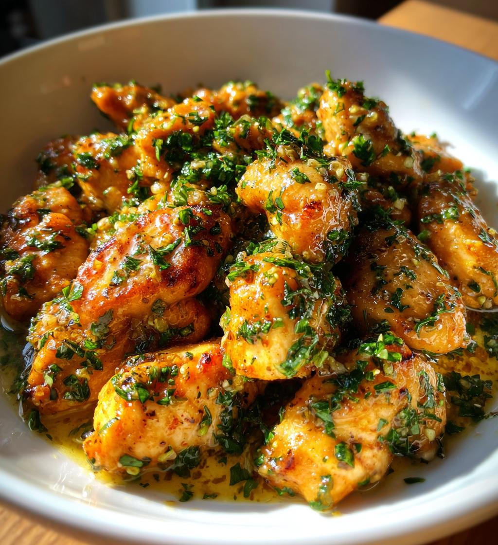garlic butter chicken bites - detail 1
