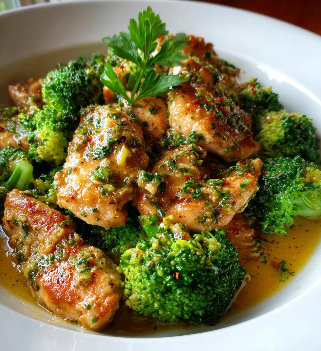 garlic butter chicken broccoli - detail 1