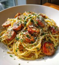 garlic butter sausage pasta
