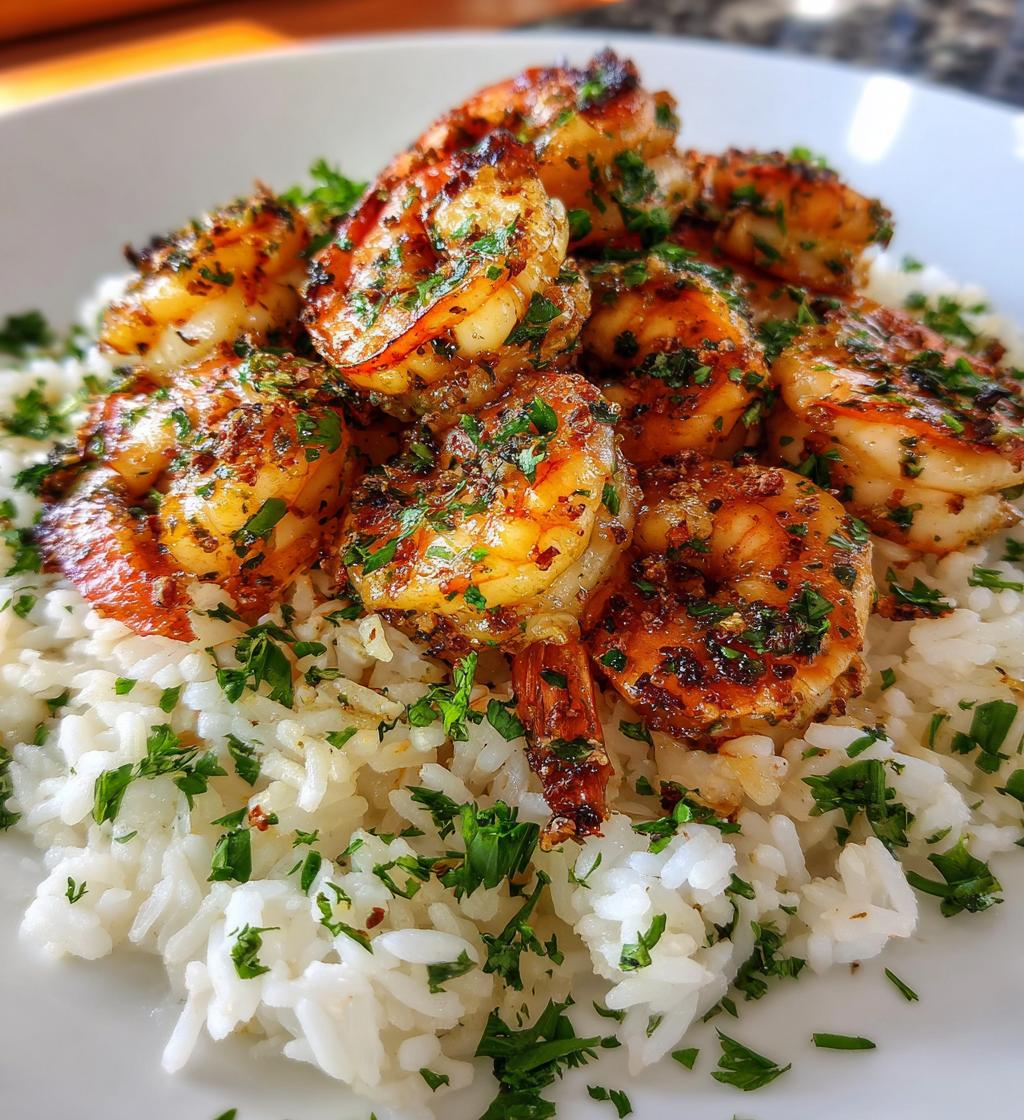garlic butter shrimp and rice