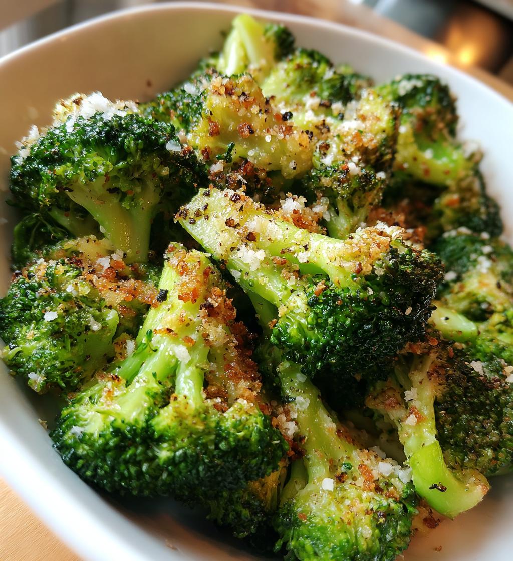 garlic parmesan broccoli - detail 1