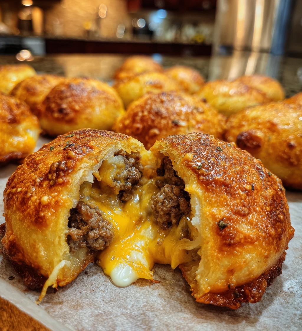 garlic parmesan cheeseburger bombs 2