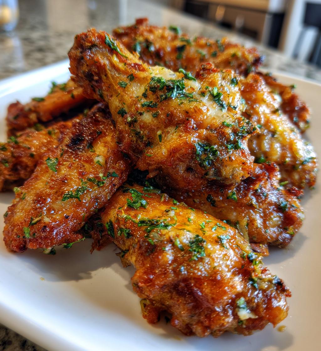 garlic parmesan wings - detail 1