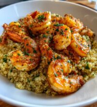 garlic shrimp quinoa