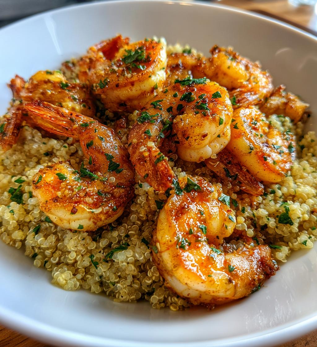 garlic shrimp quinoa