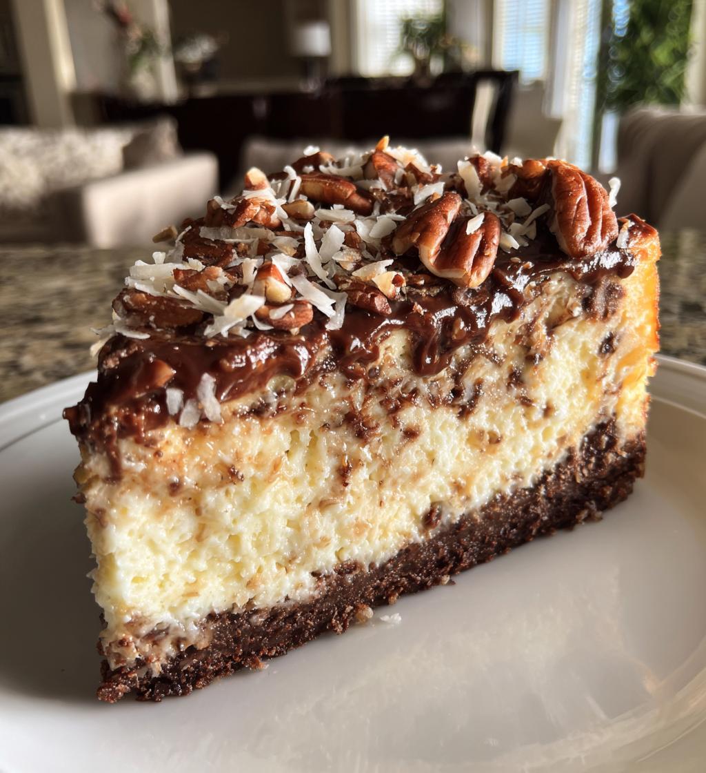 german chocolate cheesecake - detail 1