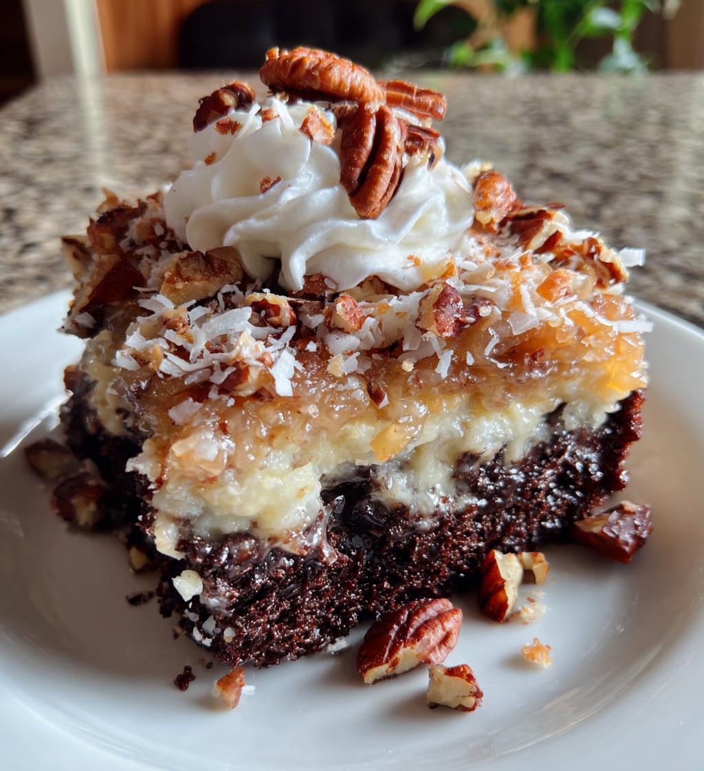 german chocolate poke cake 2 - detail 1