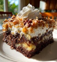 german chocolate poke cake 2
