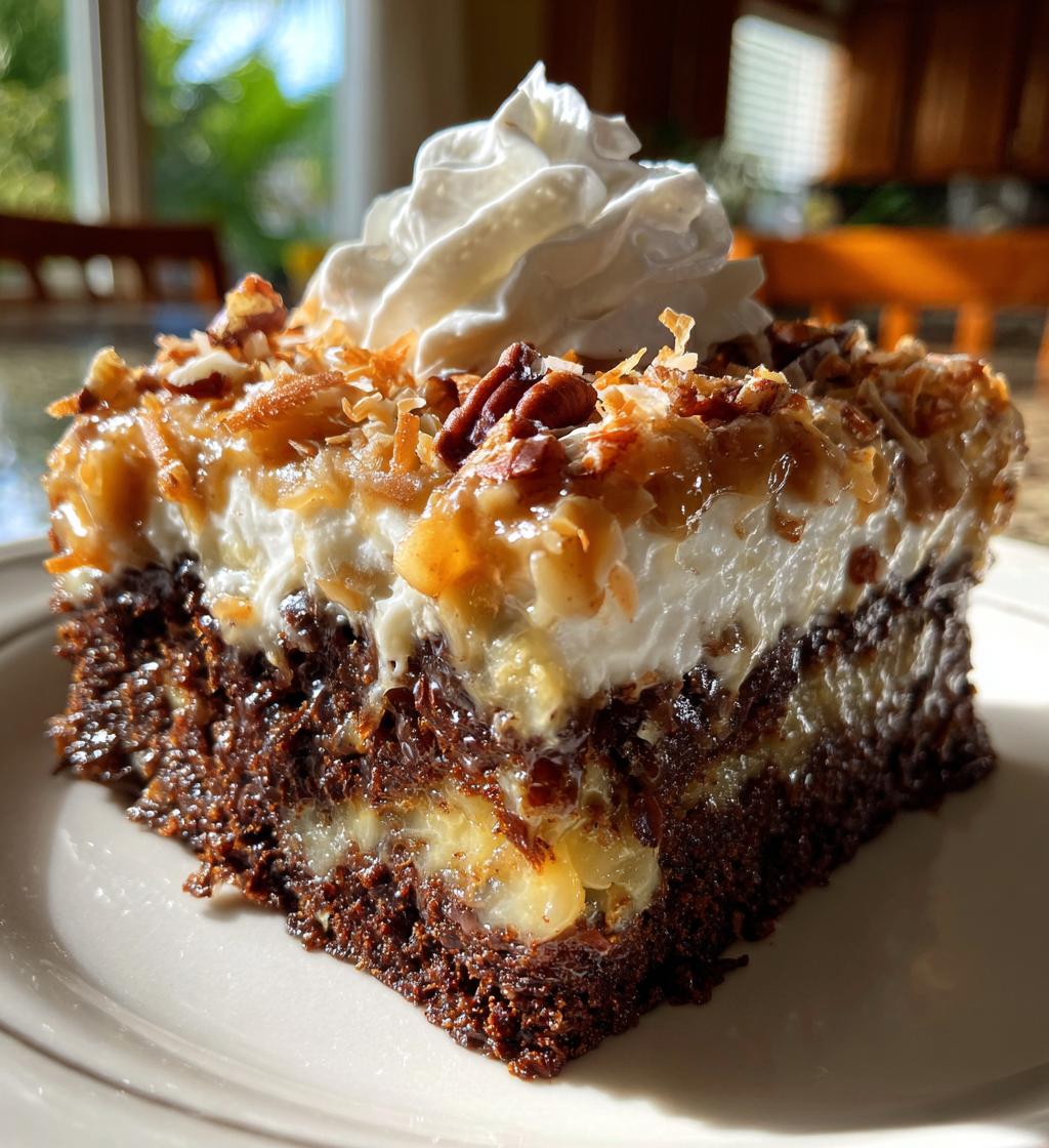 german chocolate poke cake 2