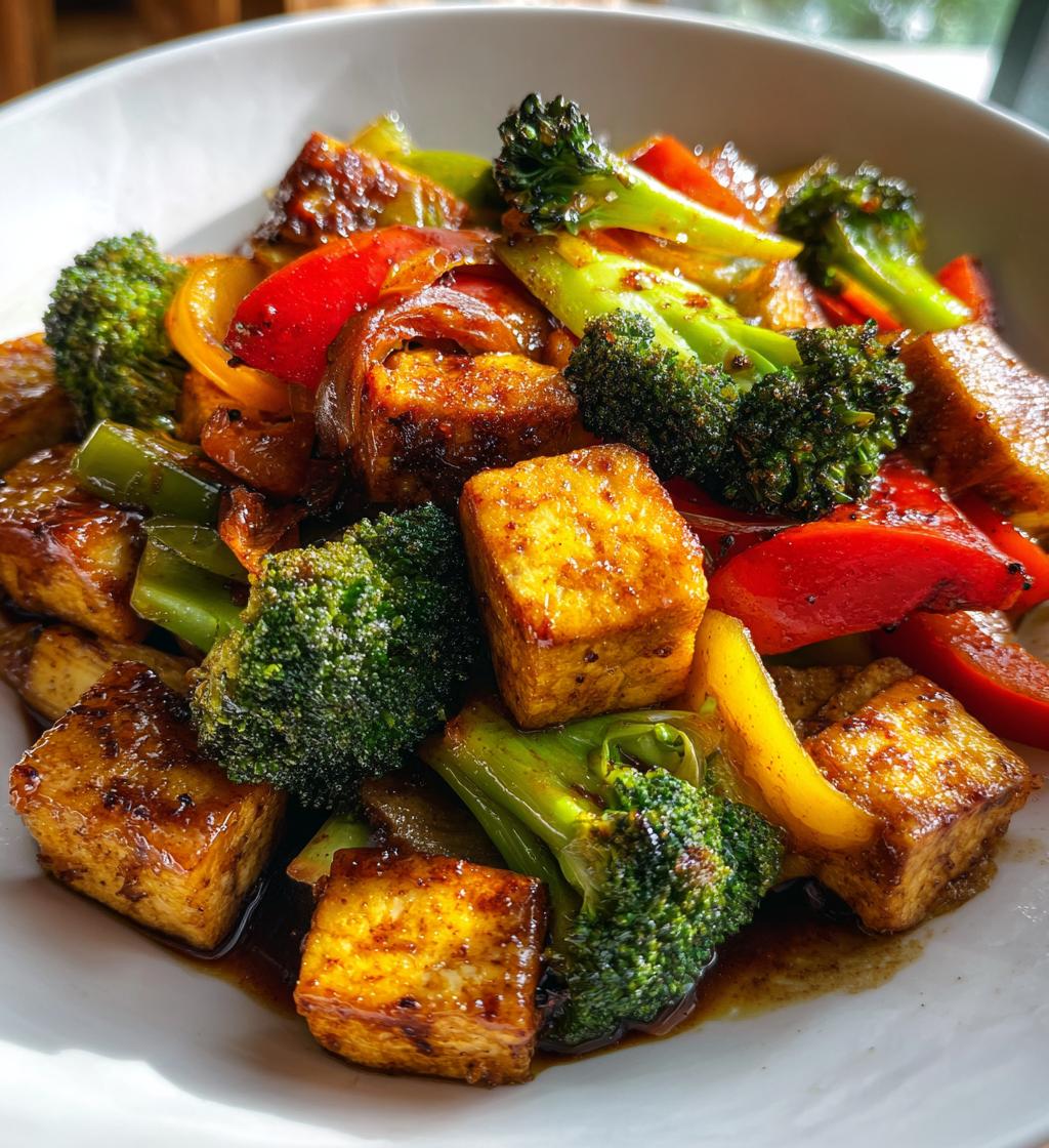 ginger soy tofu stir fry - detail 1