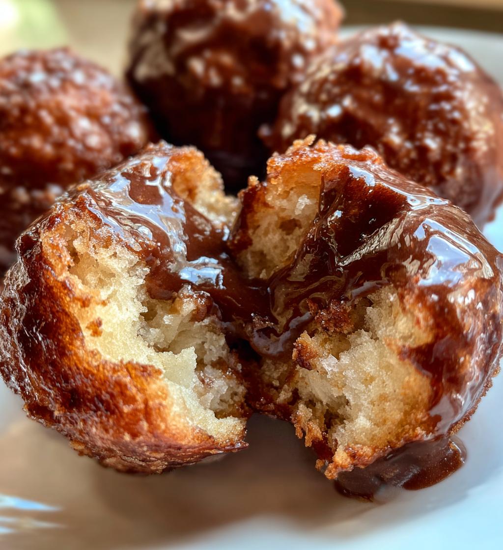 glazed chocolate donut holes