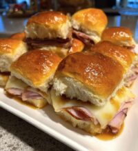 glazed ham and cheese sliders