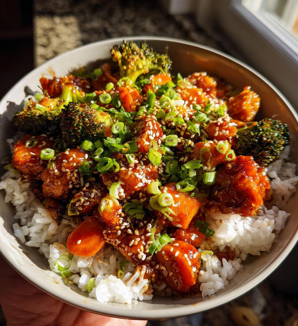 gochujang chicken bowl - detail 1