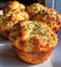 golden crust garlic rosemary focaccia muffins