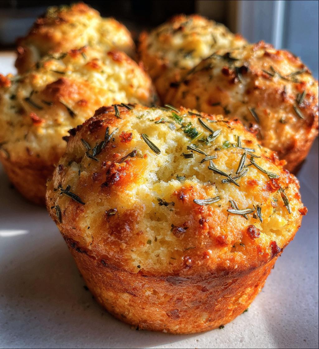 golden crust garlic rosemary focaccia muffins