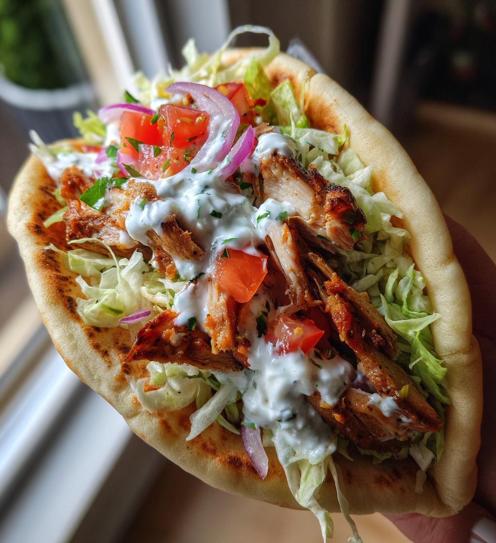 greek chicken gyros - detail 1