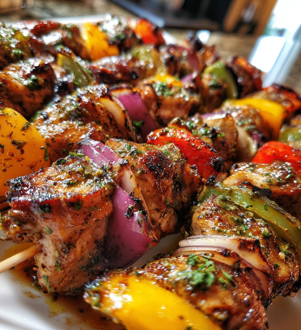 greek marinated chicken kabobs - detail 1