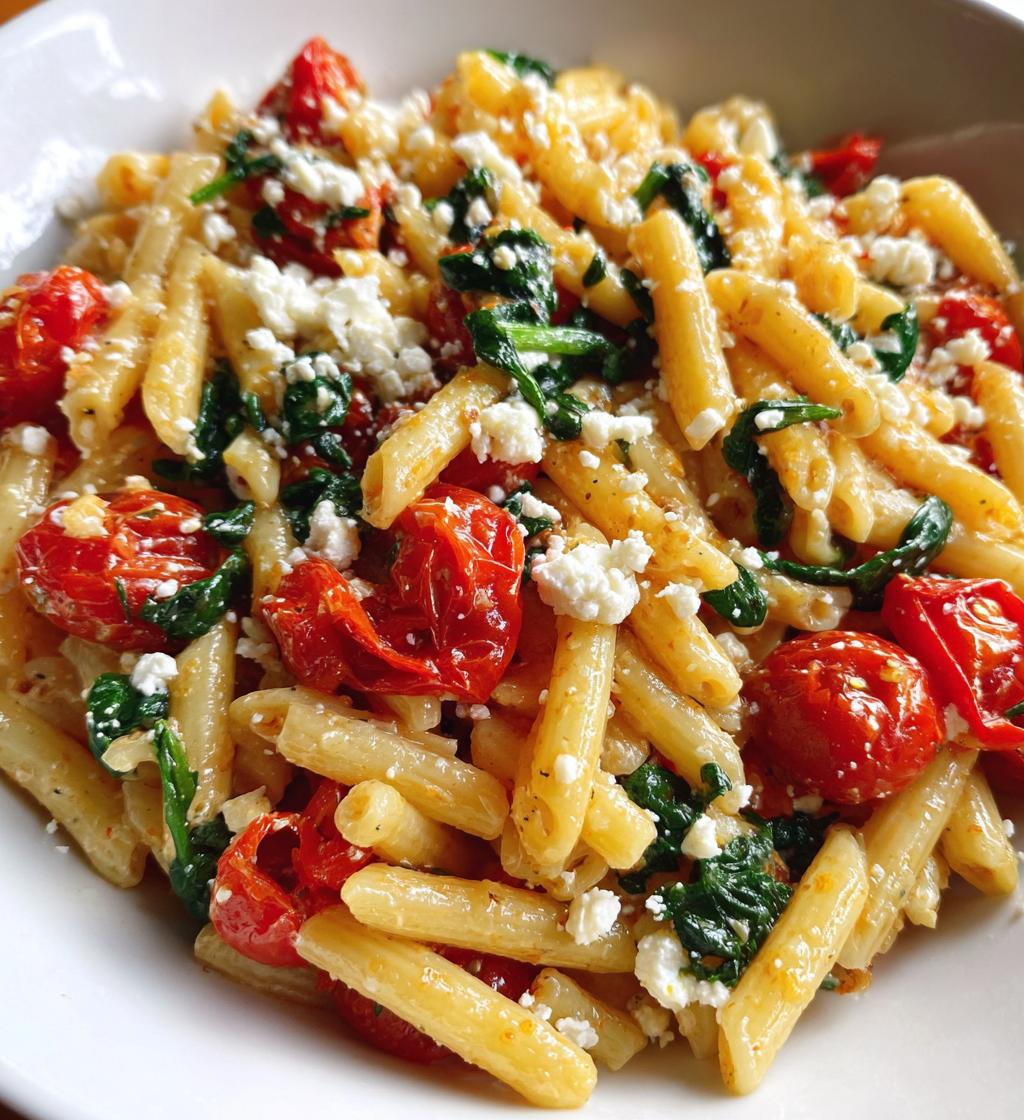 greek pasta with feta - detail 1