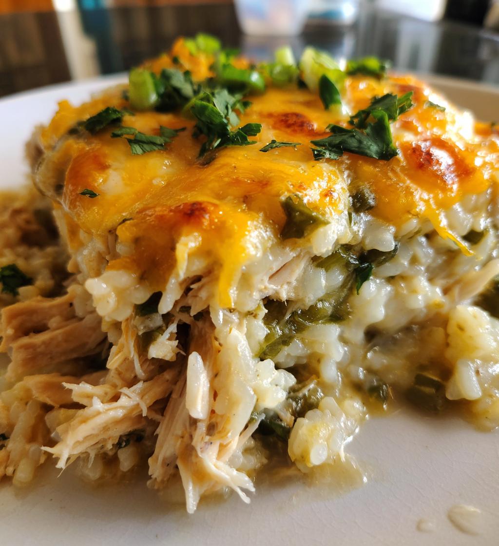 green chile chicken and rice casserole