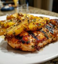 grilled aloha chicken and pineapple