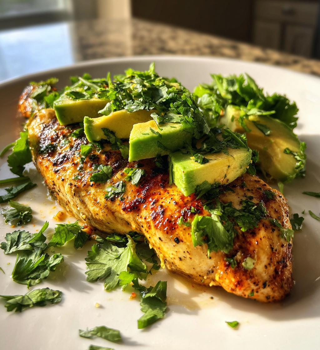 grilled california avocado chicken