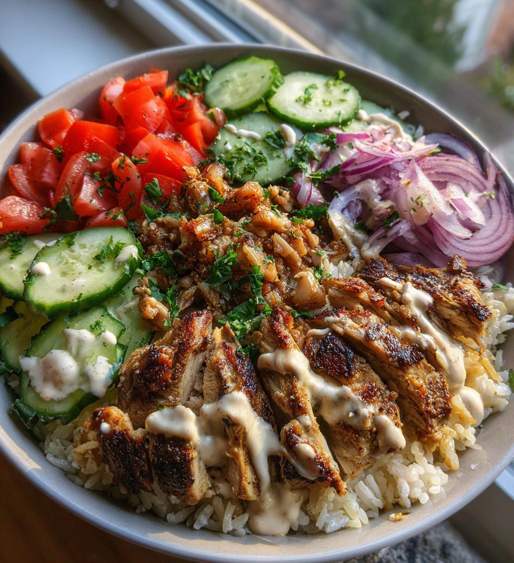 grilled chicken shawarma bowl