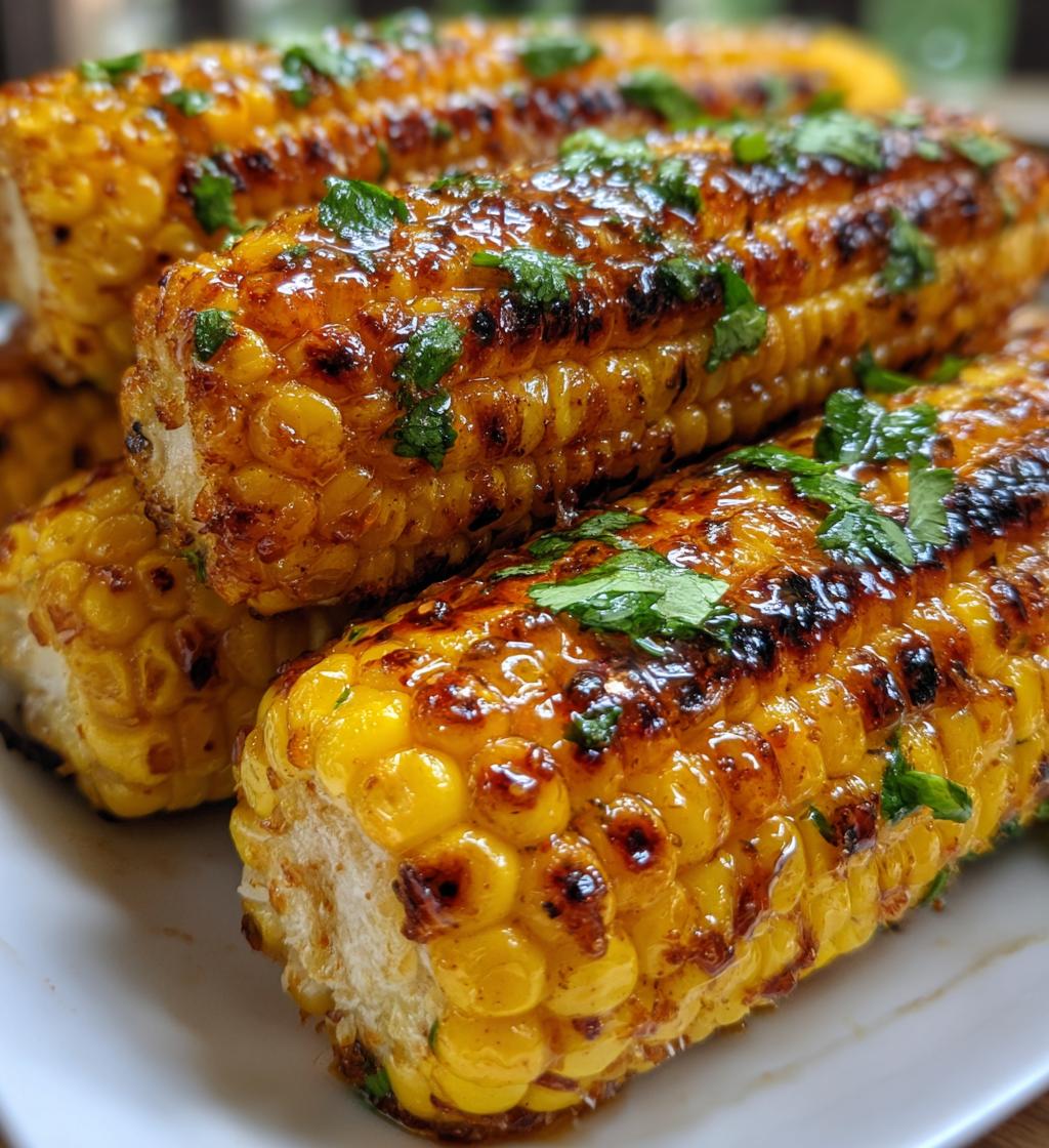 grilled corn on the cob with chili lime butter - detail 1