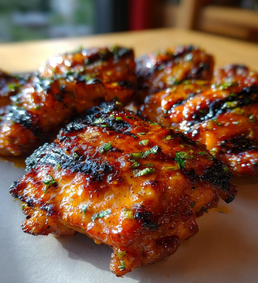 grilled honey buffalo chicken thighs - detail 1