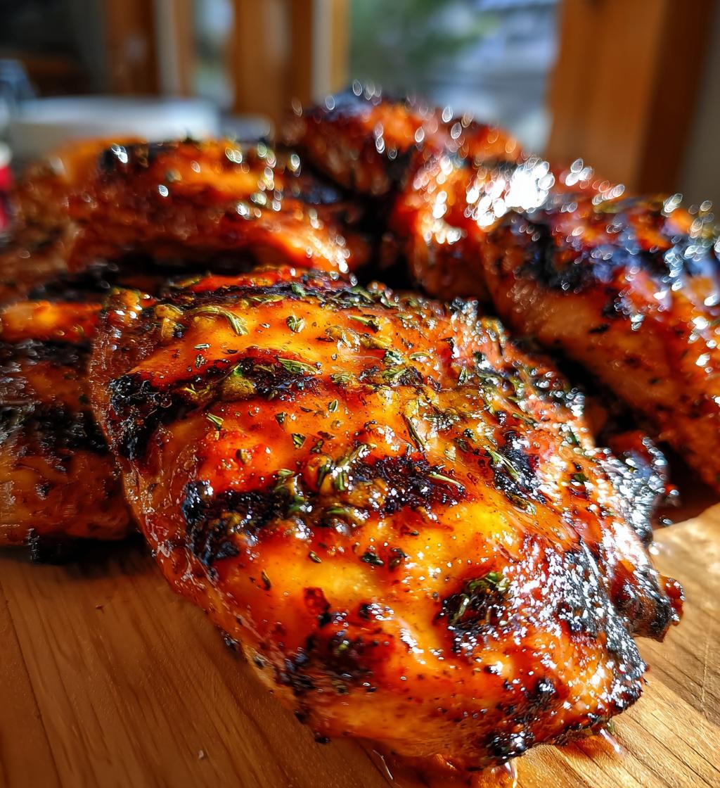 grilled honey buffalo chicken thighs