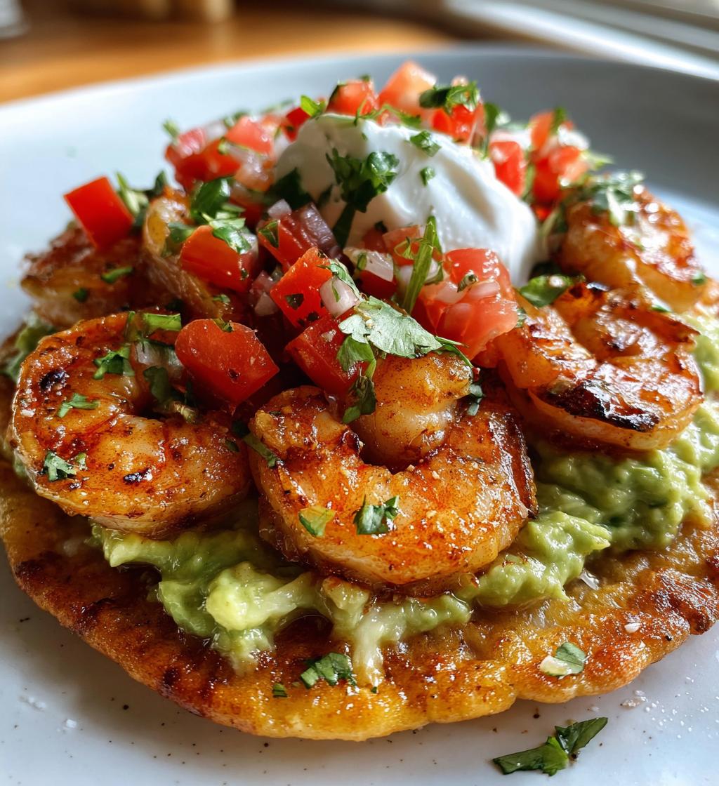 grilled shrimp tostadas creamy avocado - detail 1