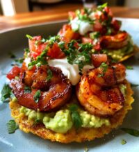 grilled shrimp tostadas creamy avocado