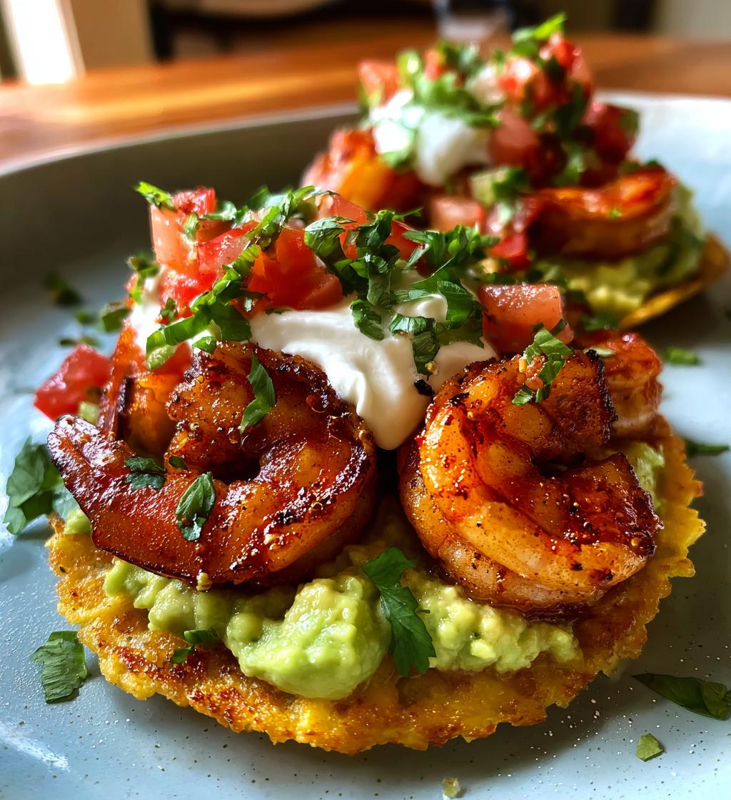grilled shrimp tostadas creamy avocado