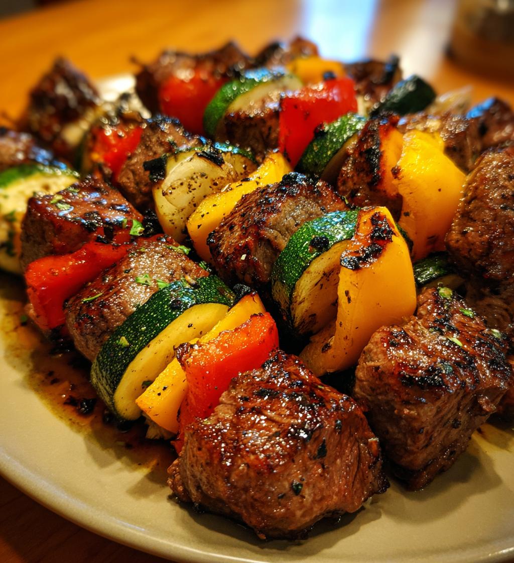 grilled steak kabobs - detail 1