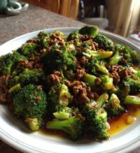 ground beef and broccoli stir fry