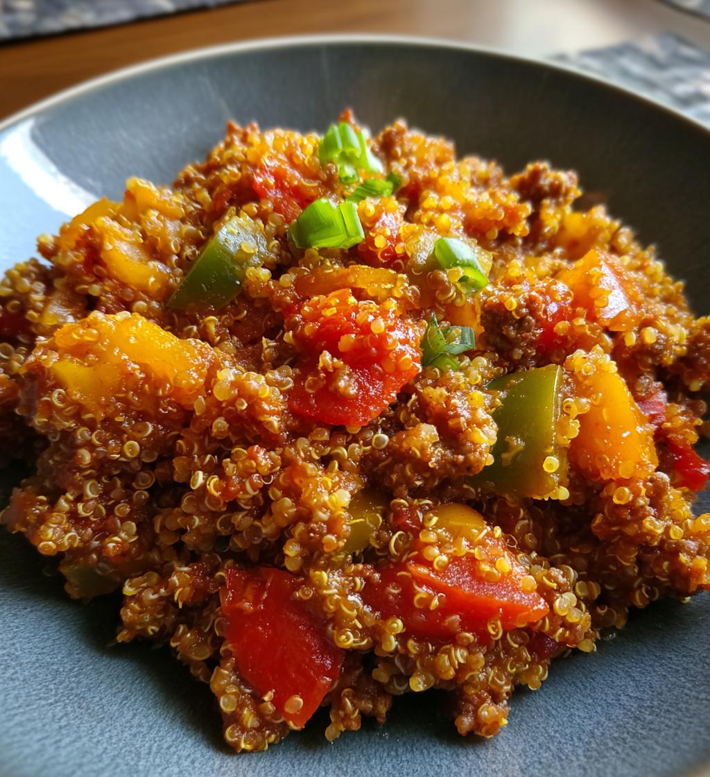 ground beef quinoa skillet