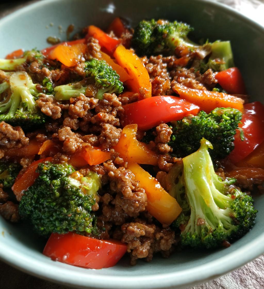 ground beef stir fry - detail 1