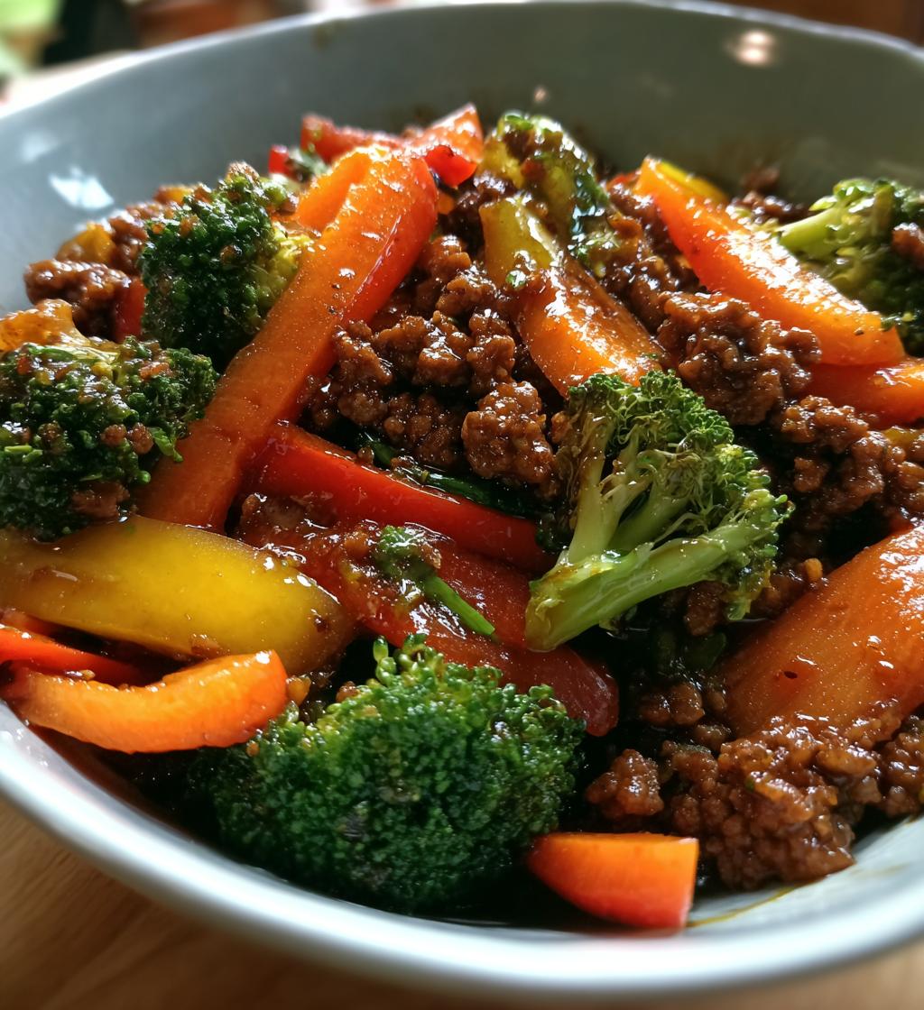 ground beef stir fry