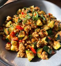 ground turkey and zucchini skillet