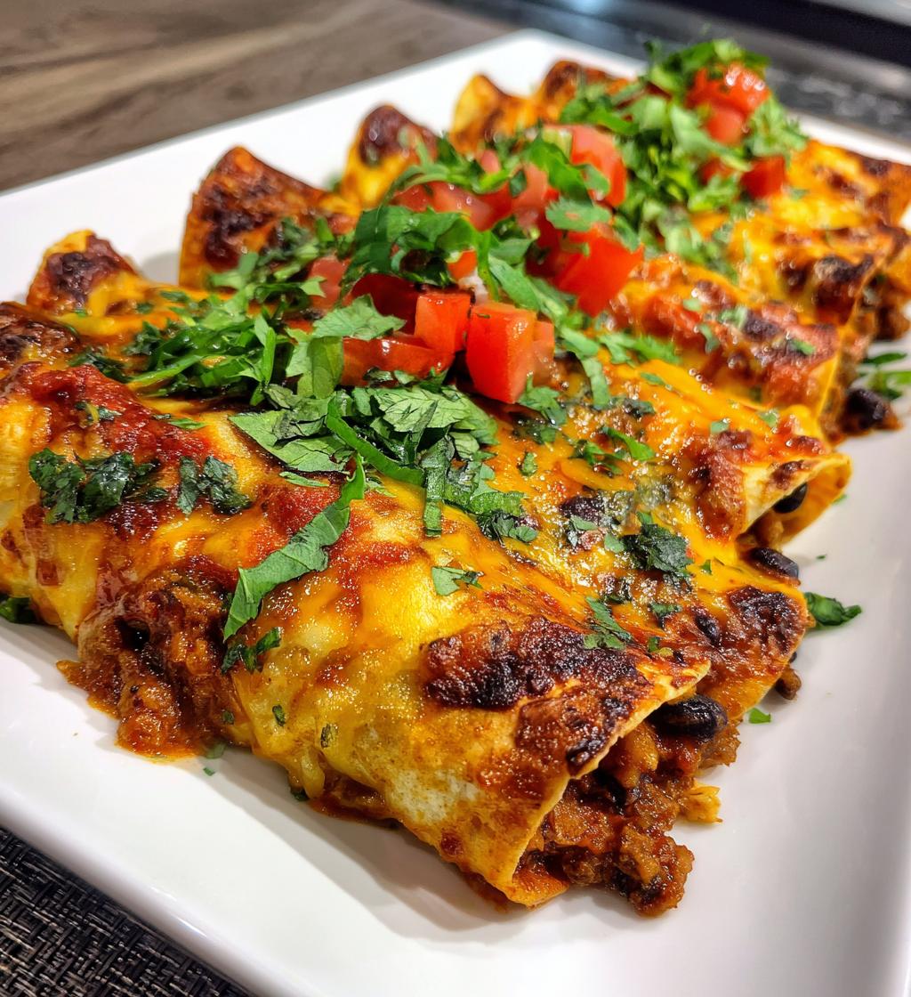 ground turkey black bean enchiladas - detail 1