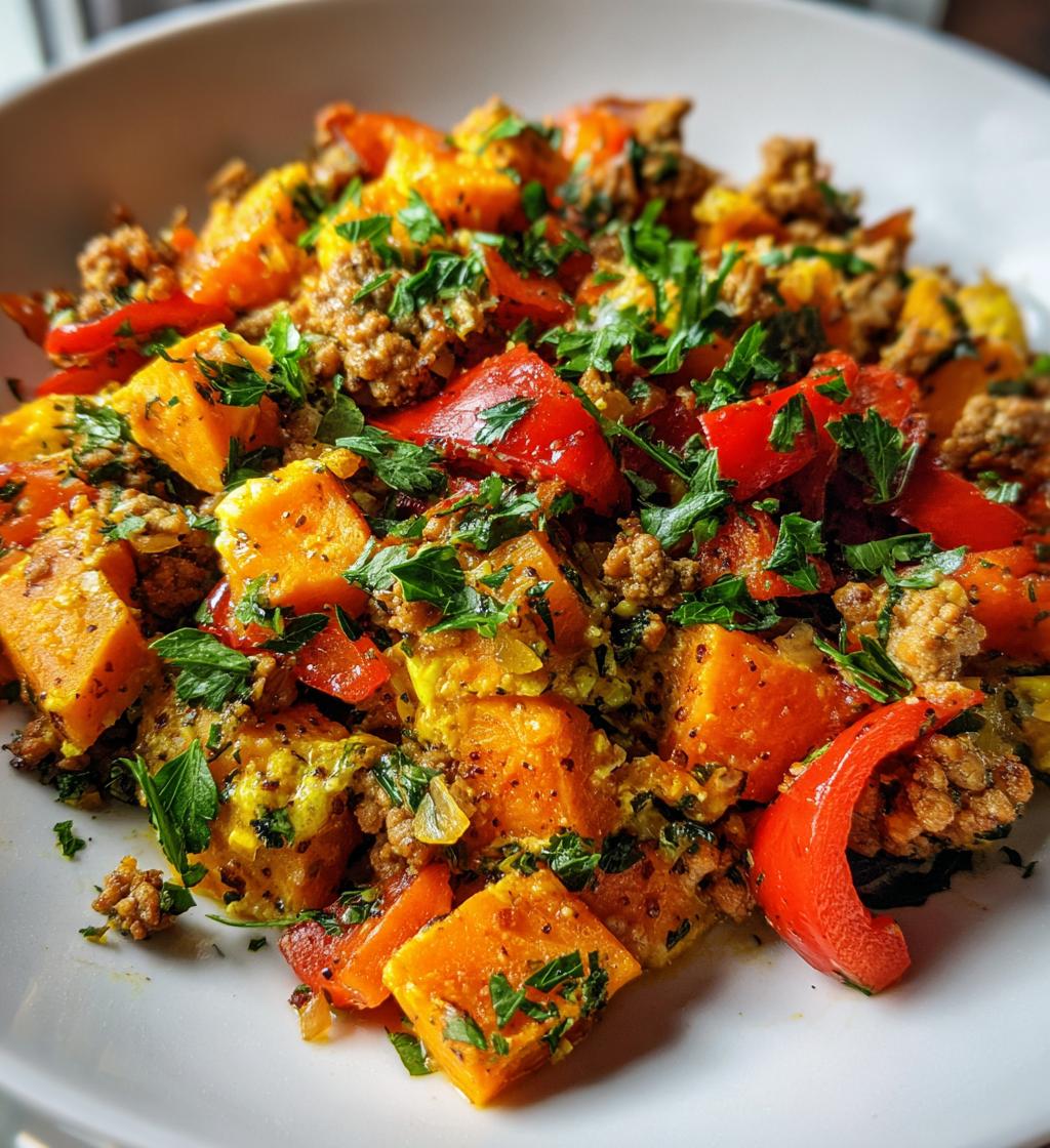 ground turkey sweet potato skillet - detail 1