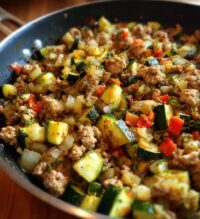 ground turkey zucchini skillet