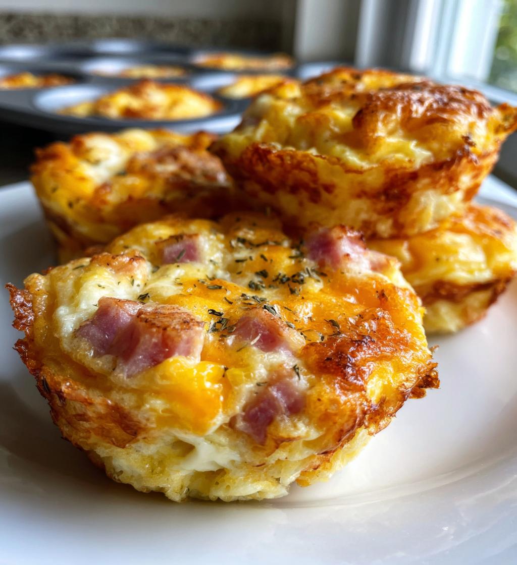ham and cheese egg cups - detail 1