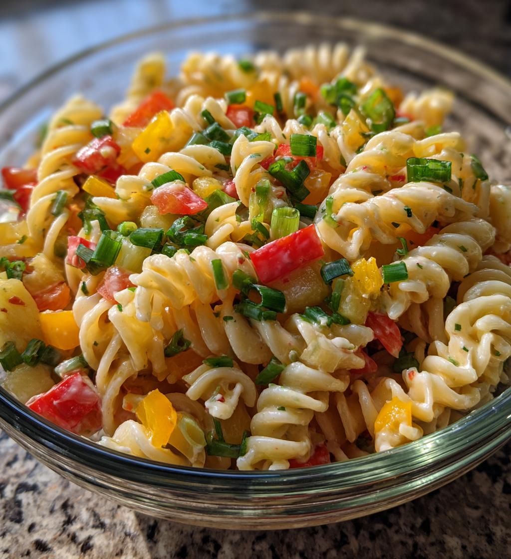 hawaiian pasta salad - detail 1