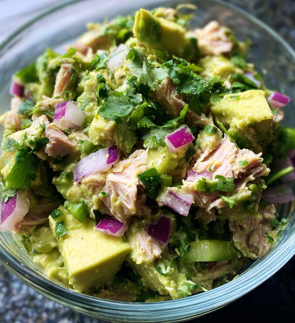 healthy avocado tuna salad