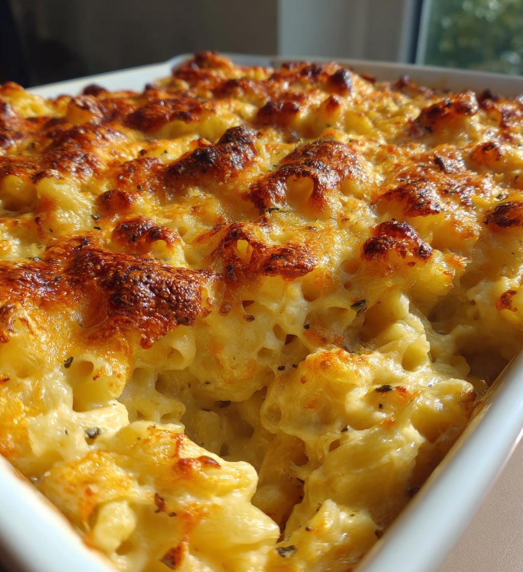 healthy baked mac and cheese